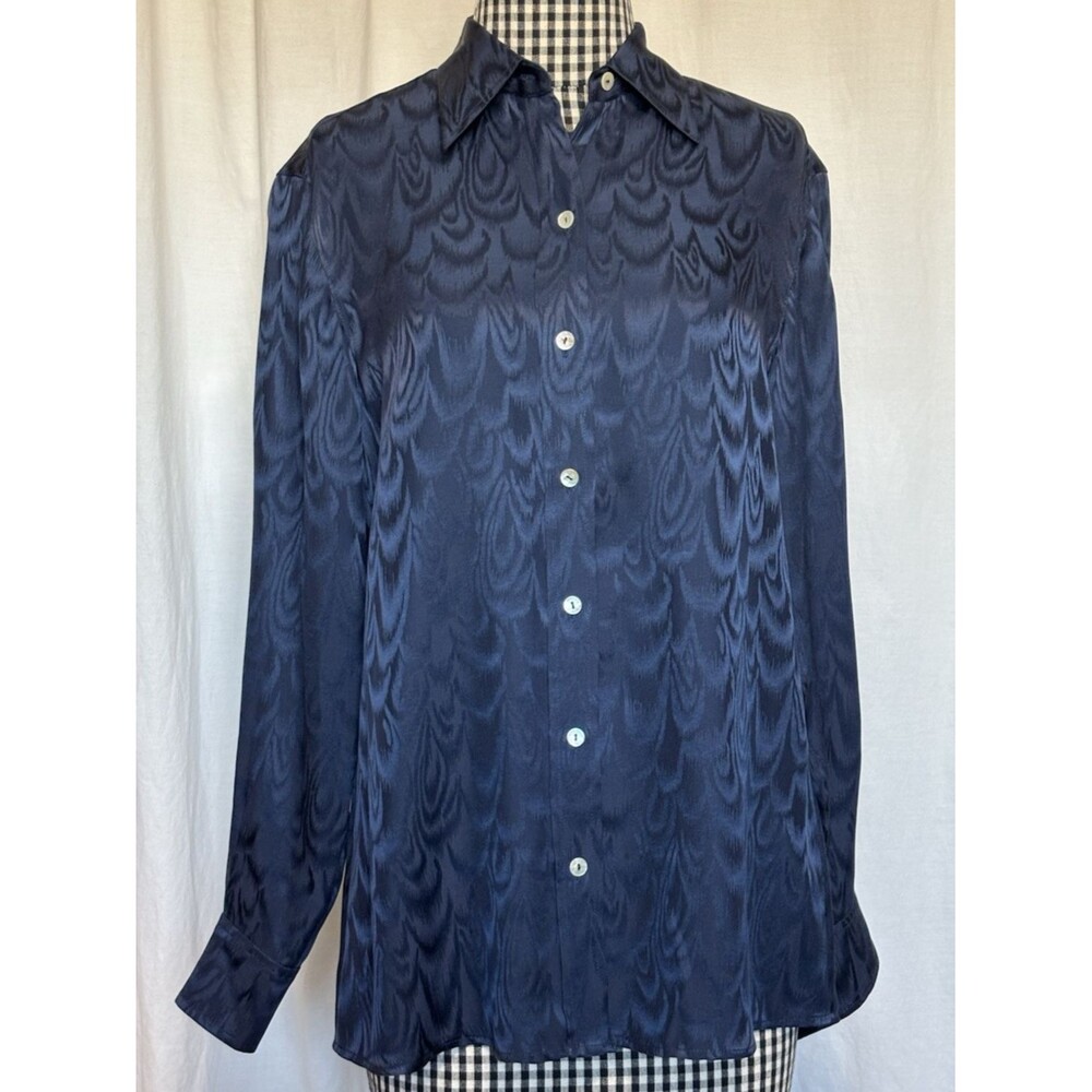Trina Turk Navy Button Down Shirt